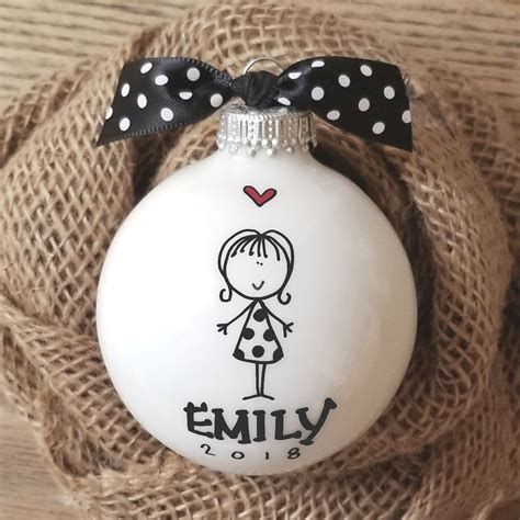 Girl Ornament, Personalized Girl Ornament, Ornament for Girl, Girl Christmas Ornament ...