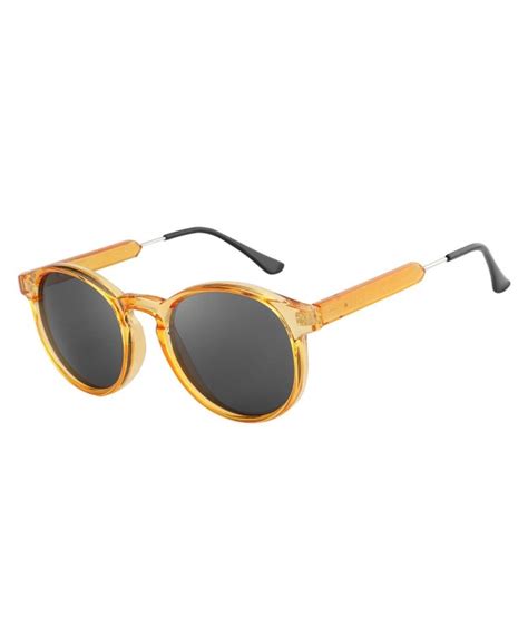 Classic Vintage Circle Frame Sunglasses For Men Women Hd2004 Orange Ce17ycg2hnd