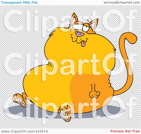Royalty Free Rf Clip Art Illustration Of A Cartoon Sitting Fat Cat By