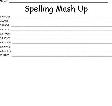 Spelling Mash Up Word Scramble Wordmint
