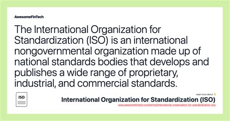 International Organization For Standardization Iso Awesomefintech Blog