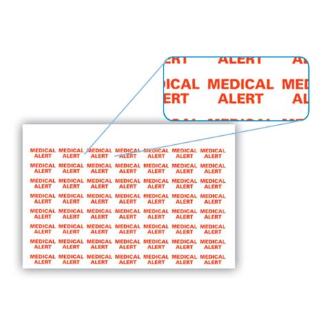 Medical Alert Stickers J026 Admor