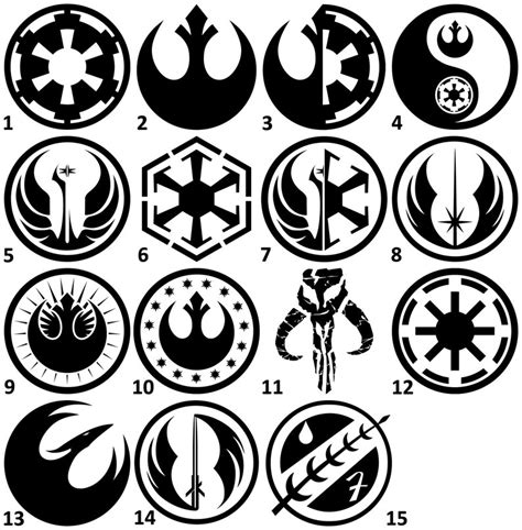 Star Wars Logos Vinyl Decals Etsy