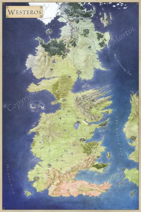 Westeros Fantasy Map Westeros Map Fantasy World Map