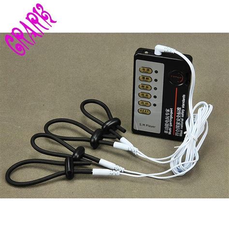 compre 4 unids pene ring electric shock host y cable electro shock juguetes sexuales electro