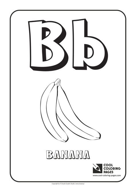 These super cute, free alphabet coloring pages are a fun way for toddler, preschool, pre k, and kindergarten age kids to work on learning the sounds letters make, practice listening for beginning sounds, and learning vocabulary while strengthening fine motor skills and having fun. Cool Coloring Pages Letter B - Coloring Alphabet - Cool ...