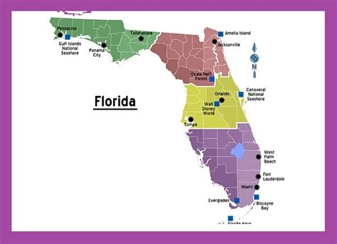 The Map Of Florida With The Cities Map Of England Shires