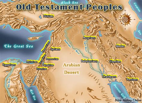 Map Of Old Testament Peoples And Nations Old Testament Bible Mapping