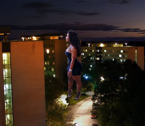 giantess curly girl in the evening by arminio90 on deviantart