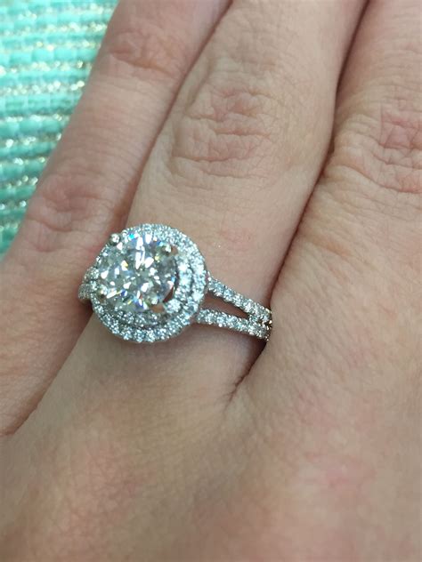 Double Halo Round Engagement Ring Available At Knights Jewelers In