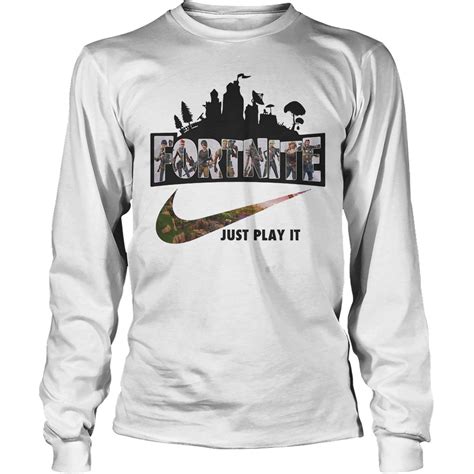 Fortnite Battle Royale Mashup Nike Logo Just Play It Shirt Limited