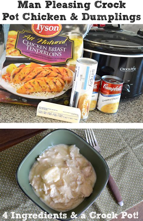 Stuffed chicken recipe with bacon mushroom valentina s corner. Man Pleasing Crock Pot Chicken and Dumplings - Poofy Cheeks
