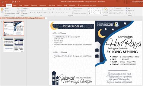 Hal yang sama pun dapat kita lakukan untuk menyambut hari kemerdekaan. Template Buku Program Sambutan Hari Raya | KOLEKSI GRAFIK ...