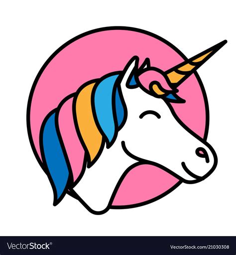 Download Unicorn head Royalty Free Vector Image - VectorStock