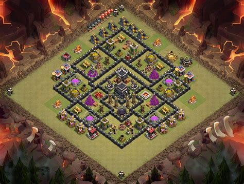 Clash Of Clans Th9 Base - 24 Tutorial Zone: Latest Clash of Clans TH9 War Base Layout 2016