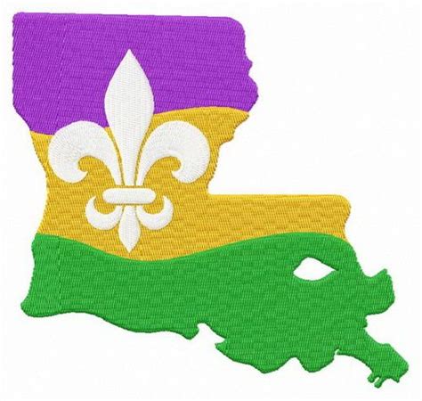 Mardi Gras Louisiana Fleur De Lis Embroidery Design Bernina