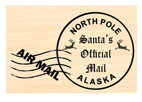 North Pole Alaska Postal Rubber Stamp Official Santa Mail Etsy