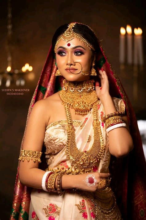 Bengali Bridal Makeup Indian Bride Makeup Indian Bridal Fashion Indian Bridal Wear Indian