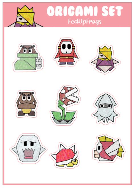 Paper Mario Origami King Sticker Thousand Year Door Sticker Star Sheet