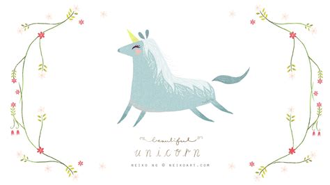 Beautiful galaxy space unicorn on blue background greeting card. Wallpapers to Brighten Your Day - The Beautynary