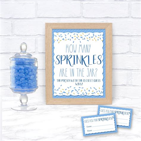 How Many Sprinkles In The Jar Game Baby Shower Games Baby Etsy