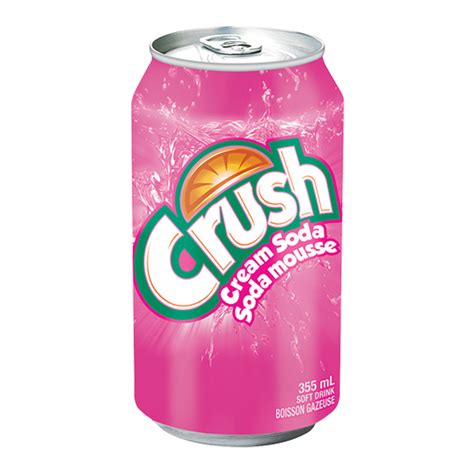 Crush Cream Soda 355ml Can Canadian Soft Fizzy Drink