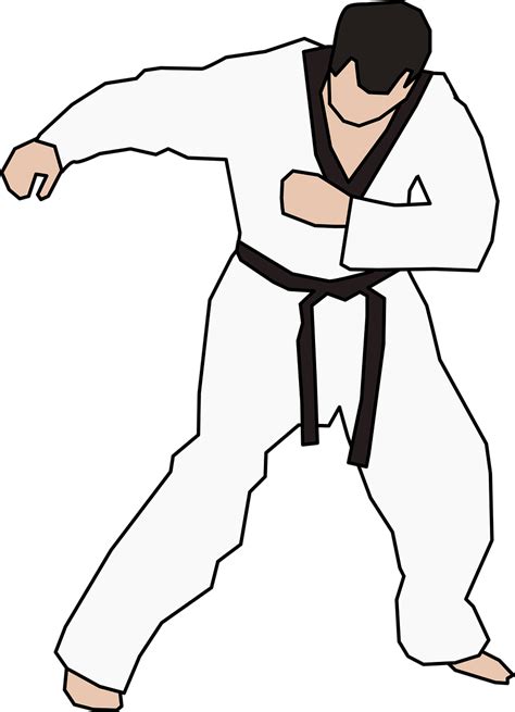 Karate Clip Art Black And White