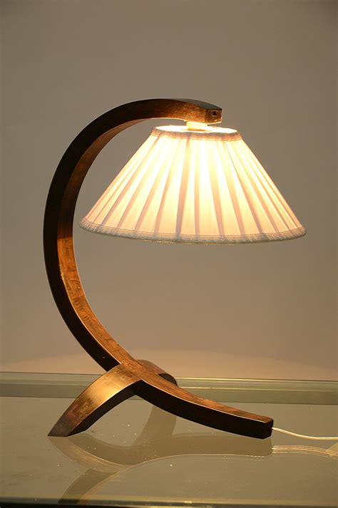 Curves Ahead Handmade Wood Incandescent Table Lamp Wood Lamp Design