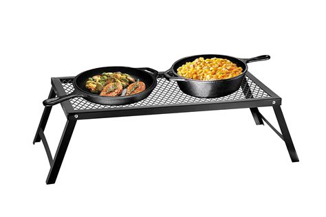 Awesome Campfire Grill Bbq Camping Portable Folding Grate Stand Rack