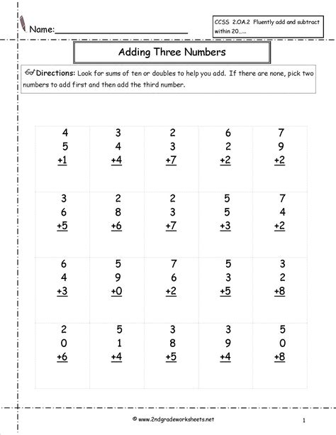 Browse grade 3 addition and subtraction resources on teachers pay teachers, a marketplace trusted by millions of teachers for . 7 Best Images of Adding 3 Numbers Worksheets Printable ...