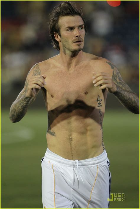 David Beckham Shirtless After Newcastle Jets Loss Photo David Beckham Shirtless