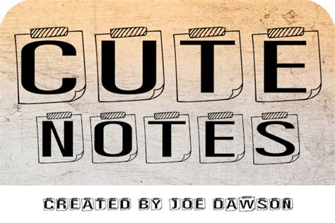 Cute Notes Font Joseph Dawson Fontspace