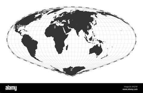 Vector World Map Allen K Philbricks Sinu Mollweide Projection Plain