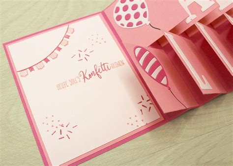 Ziehharmonika4 Slider Cards, Stamping Up, Scrapbook, Birthday, Regina