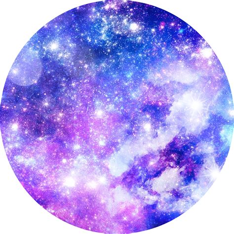 Galaxy Circle Blue Pink Purple Sticker By Wallpaperz