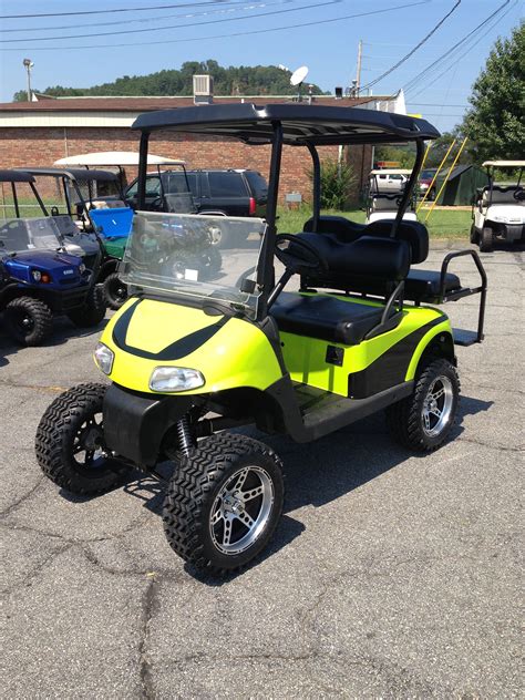 LIME GREEN BLACK CUSTOM BUILT EZGO GOLF CART BUILT NEW FROM GROUND UP LOADED WITH ALL THE