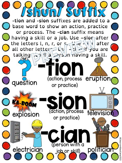 Tion Sion Cian Suffixes Orton Gillingham Suffix Spelling Rules Made