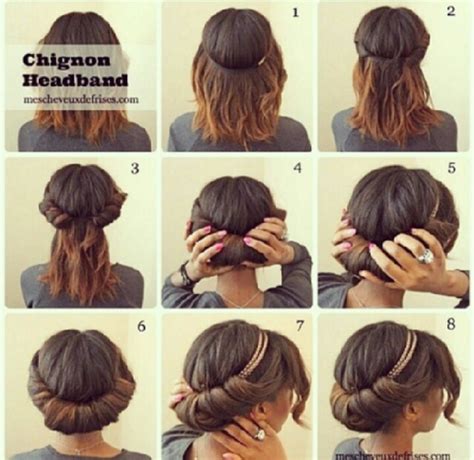 Photo et tuto coiffure facile cheveux longs, mi longs et courts, tutoriels coiffure simple et facile pour mariage, chignon et soirée. 5 tutos coiffures faciles à faire pour les cheveux courts