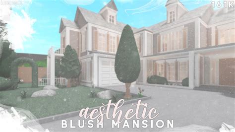 Bloxburg Aesthetic Blush Mansion Speed Build Vidoe