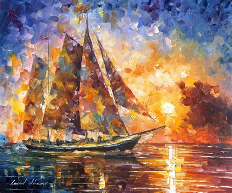 She Caught The Wave — Palette Knife Oil Painting On Canvas Cool