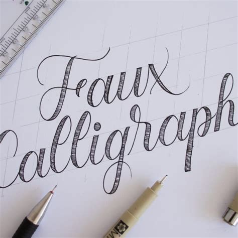 How To Do Faux Calligraphy Free Worksheets 2020 Lettering Daily