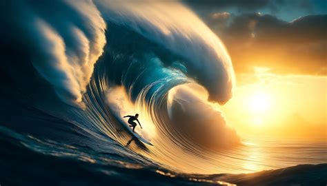 Download Surfing Wave Sunset Royalty Free Stock Illustration Image