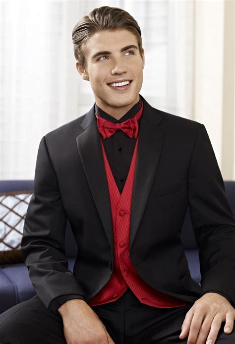 Red Black And White Wedding Tuxedos Black And Red Prom Suits Black