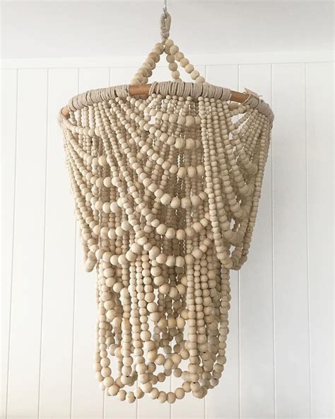 This Gorgeous Natural Timber Bead Handmade Chandelier Will Be Available