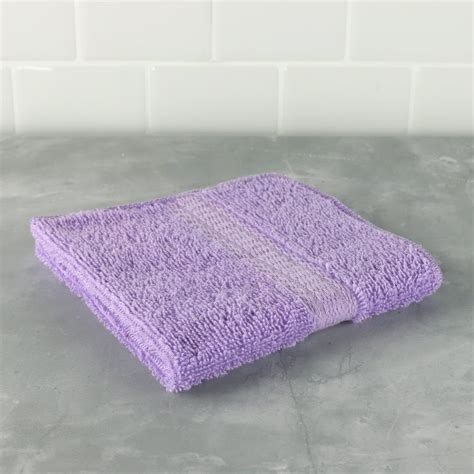 Mainstays Basic Single Solid Lavender Washcloth 12 X 12 Walmart