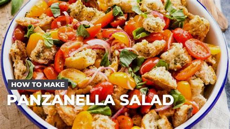 How To Make Panzanella Salad Italian Bread Salad Youtube
