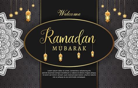 Premium Vector Welcome Ramadan Mubarak 2023 With Abstract Gradient