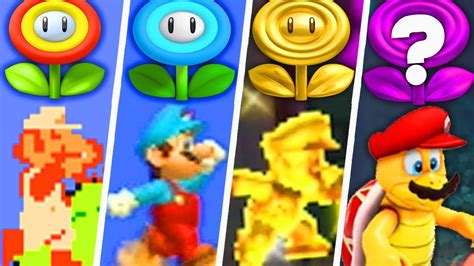 Evolution Of Super Mario Flower Power Ups 1985 2019 Youtube