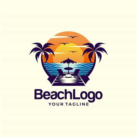 Premium Vector Beach Logo Design Vector Template