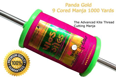 Buy Exclusive Strongest Kite Manja Online Panda Gold 9 Cord 1 Reel Limited Stock Babla Kites